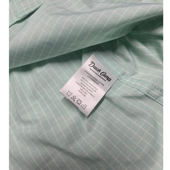 Duck Camp Mens XXL 2XL Short Sleeve Button Up Vented Fishing Shirt Green - Picture 6 of 6